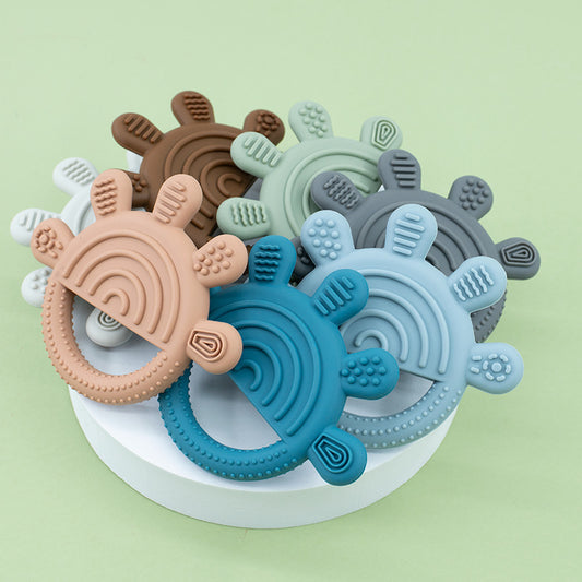 Multi sensory hand teether