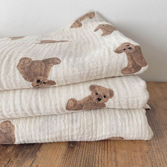 Bear muslin swaddle