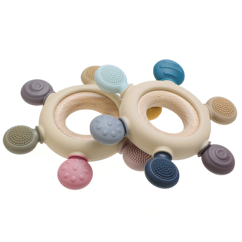 Multi sensory teething wheel