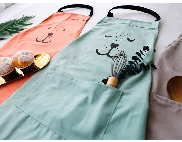 Bear parent and child apron set