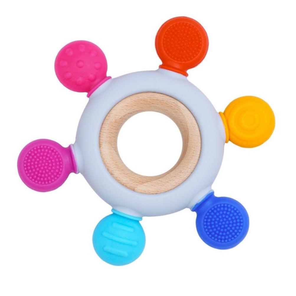 Multi sensory teething wheel