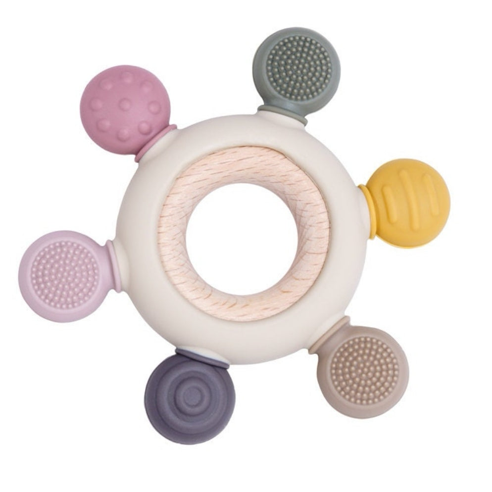 Multi sensory teething wheel