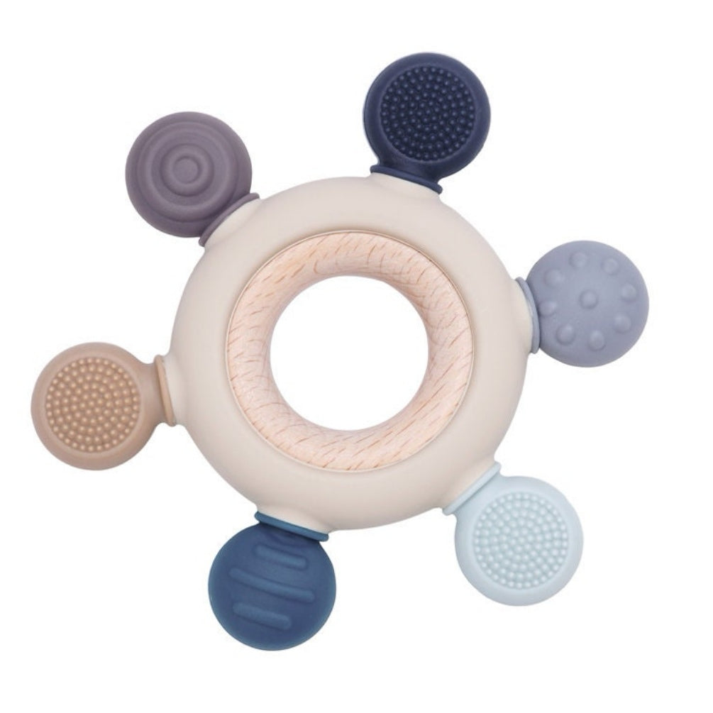 Multi sensory teething wheel